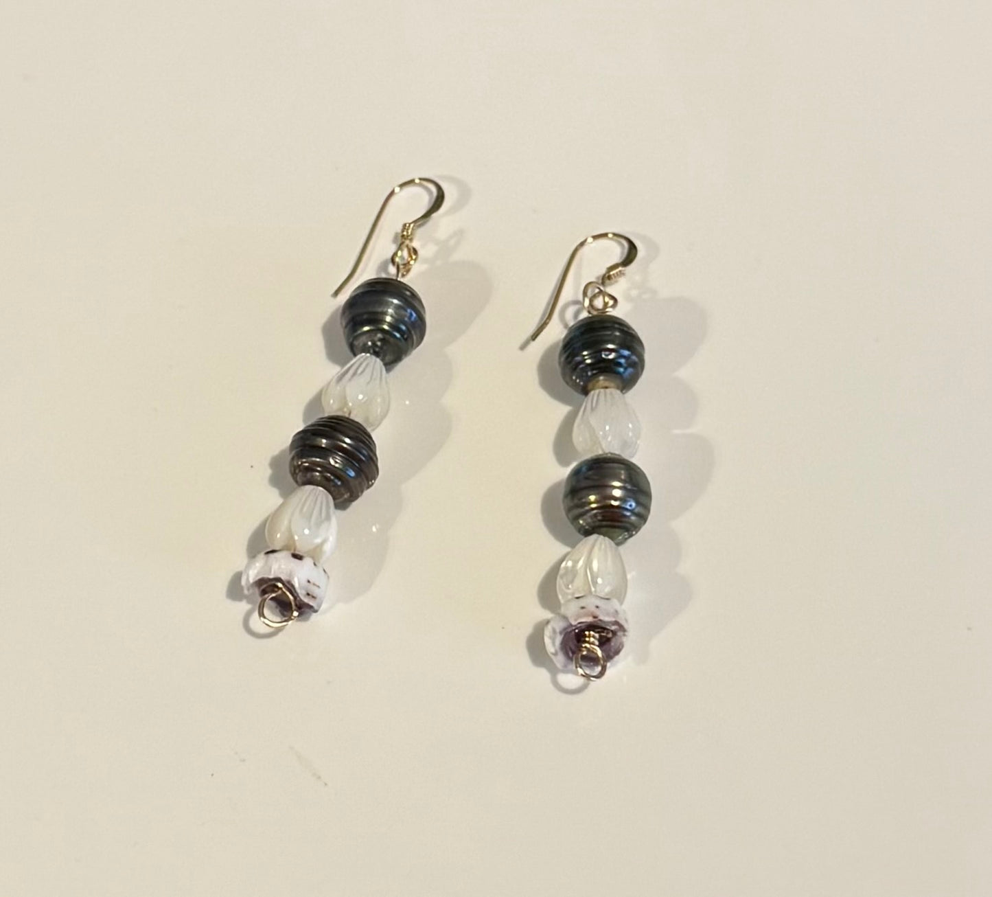 Tahitian pearl earrings