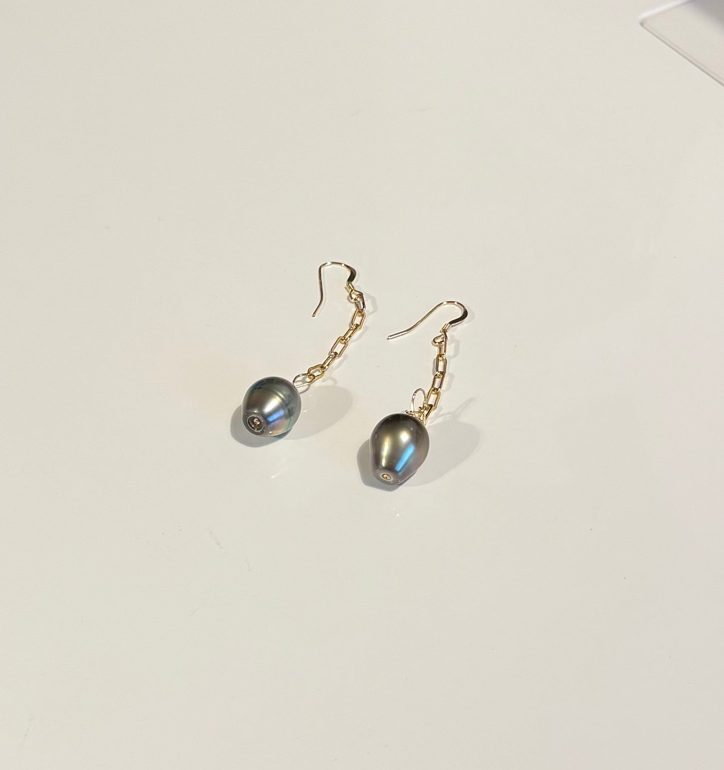 Tahitian tear drop earrings