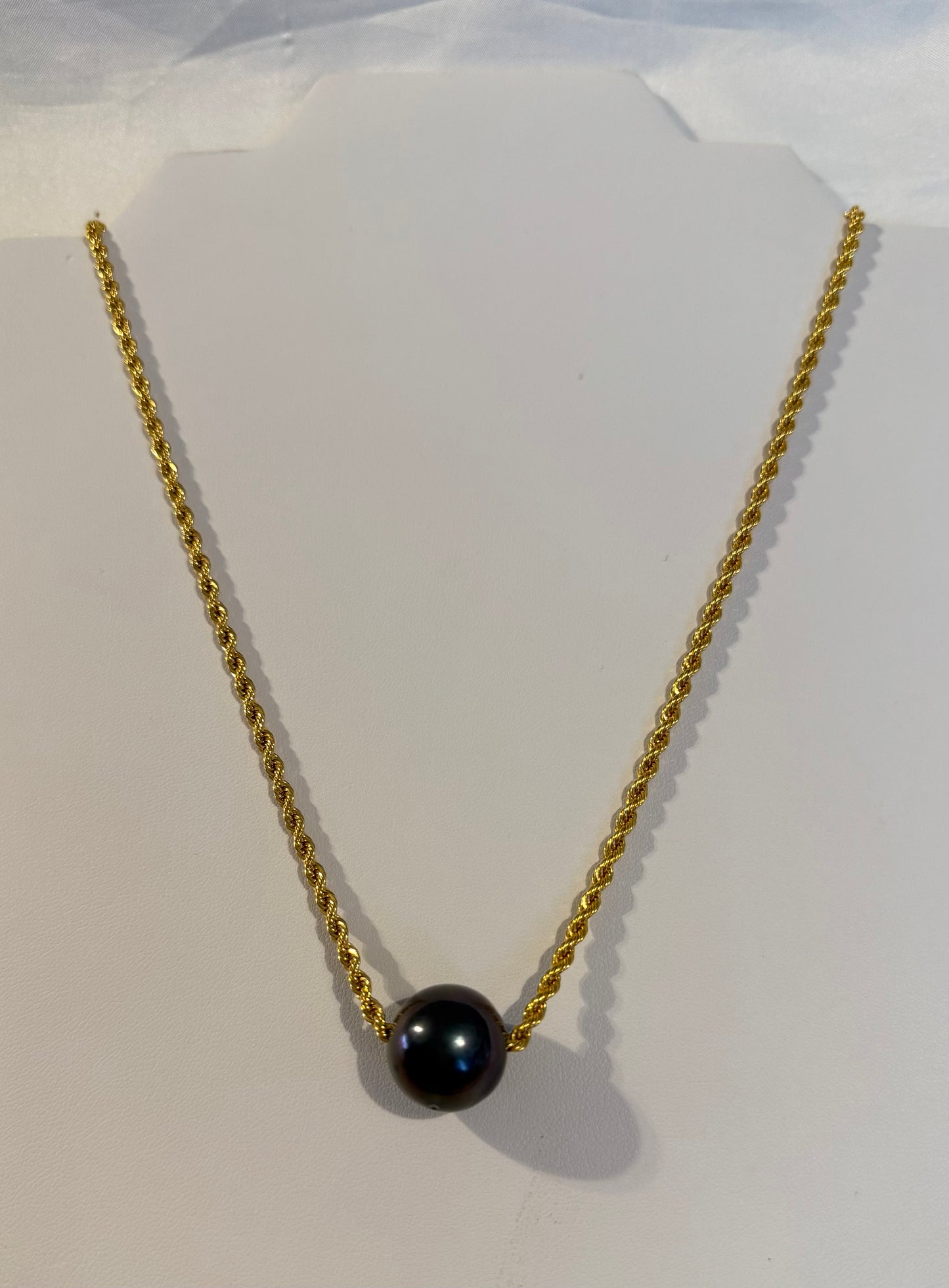 21.5” Rope Chain w/ Tahitian Pearl necklace
