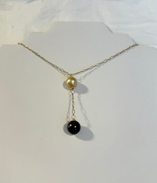 20.5 Southsea & Chocolate Pearl necklace