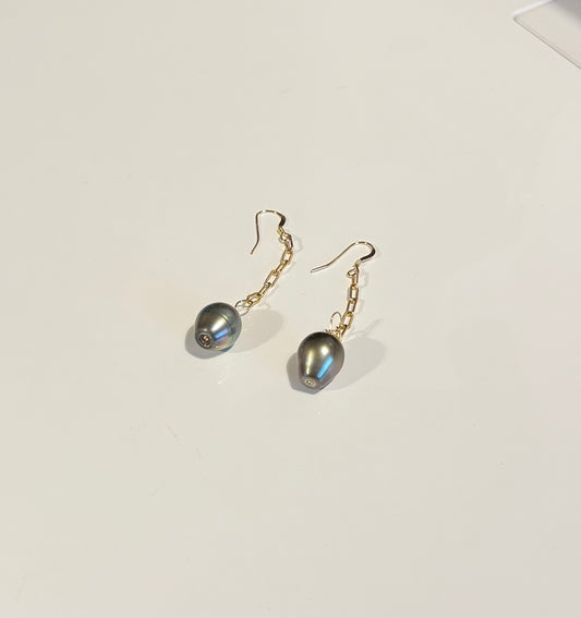 Tahitian tear drop earrings