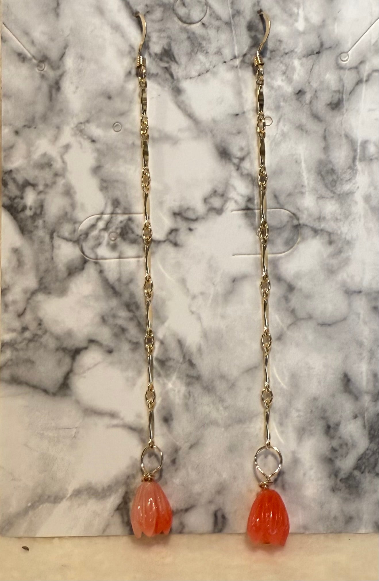 Pink or clear Acrylic earrings