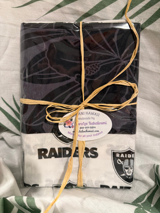 Hibiscus w/Raiders pillow case