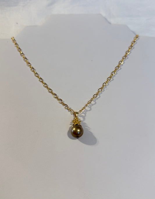 20.5” Chocolate Pineapple pendent necklace