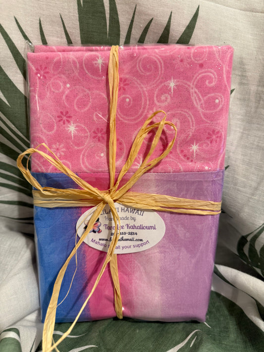 Pink w/rainbow pillow case